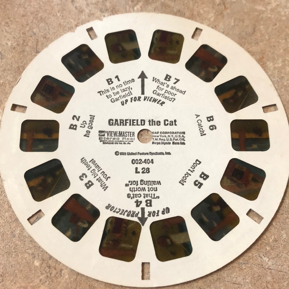 Rare Vintage Garfield the Cat View Master Reel 1981 - Picture 1 of 6